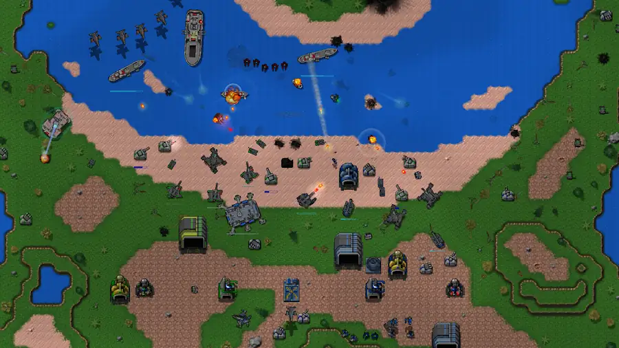 Rusted Warfare — real-time strategy skirmish with massed units